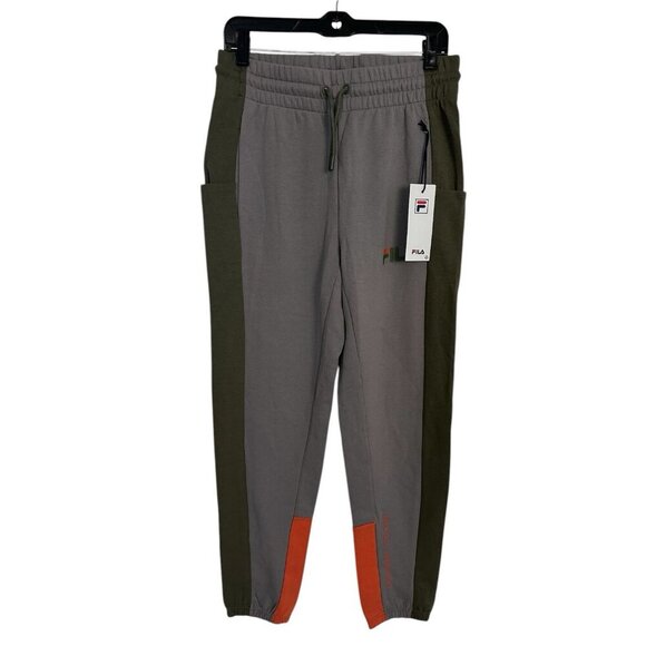 FILA Googan Colourblock Pants Mens Tapered Leg - Multicolor Size Small New - Picture 1 of 12
